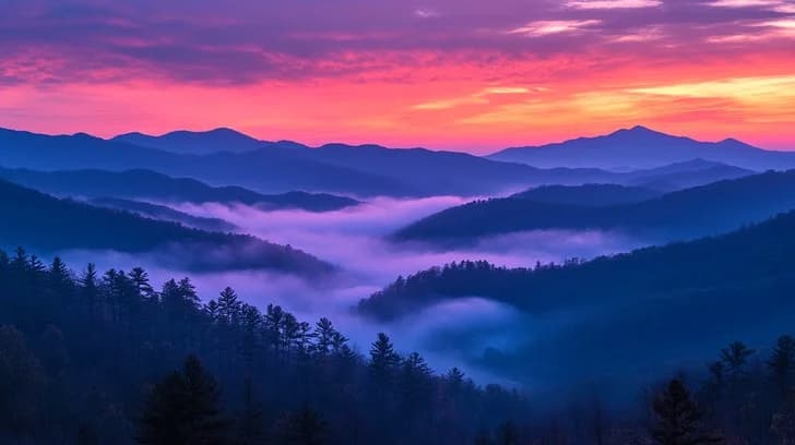 Misty Valley Sunrise